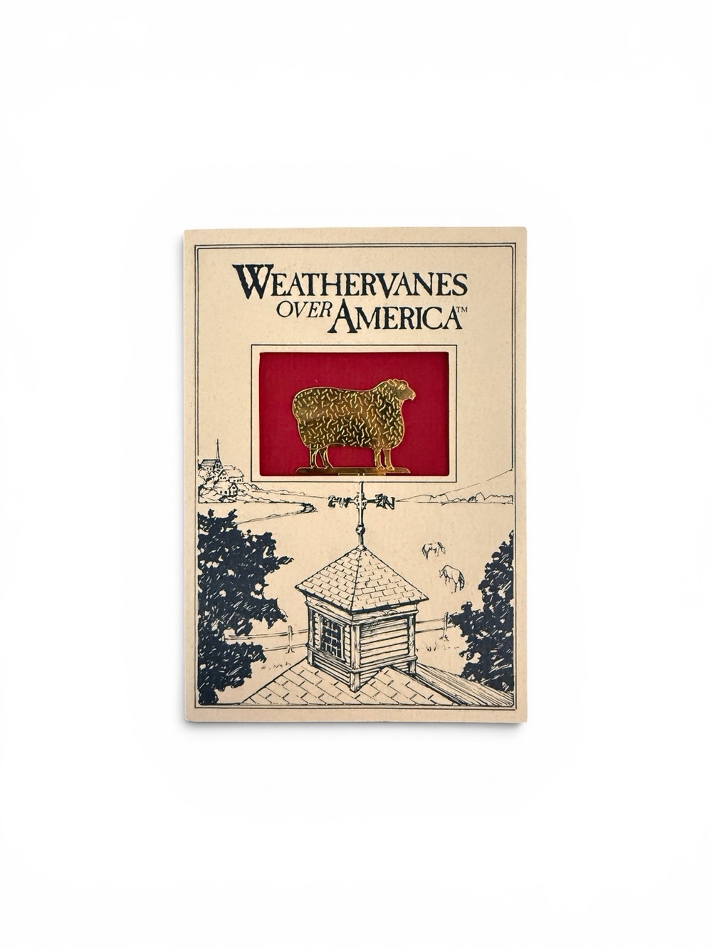 Weathervanes Over America Gold Sheep Bookmark